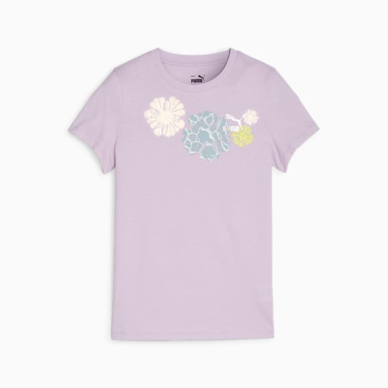 Puma | Girls CLASSICS Logo Big Kids Tee - Grape Mist