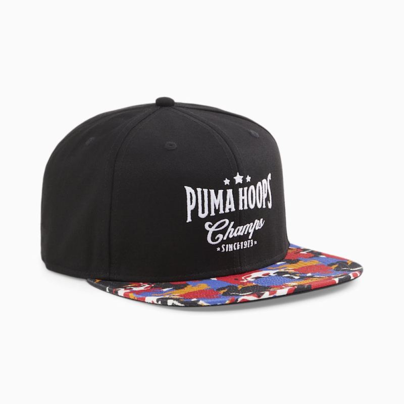 Puma | Women's Pro Basketball Cap - Black-AOP