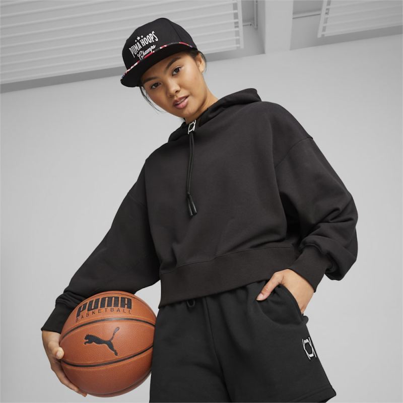 Puma | Women's Pro Basketball Cap - Black-AOP