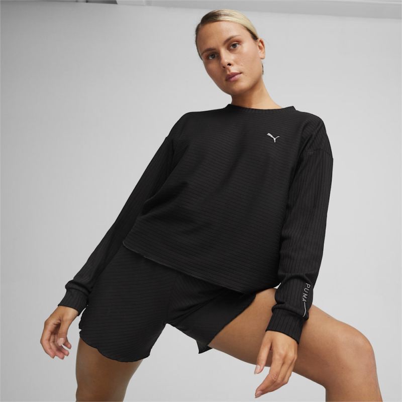 Puma | Women's UNWIND STUDIO Pullover - Black - Click Image to Close