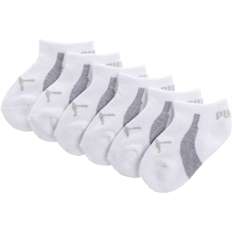 Puma | Boys Infant Terry No Show Socks (3 Pairs) - WHITE / GREY