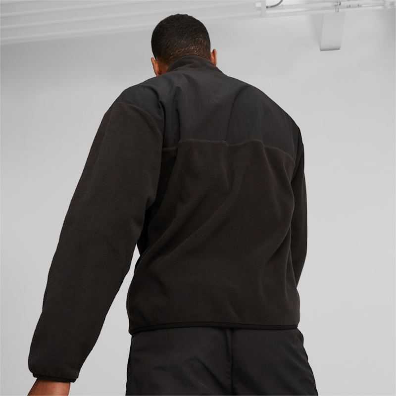 Puma | Men's CLASSICS UTILITY Half-Zip Jacket - Black