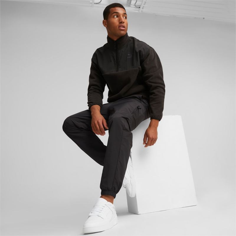 Puma | Men's CLASSICS UTILITY Half-Zip Jacket - Black