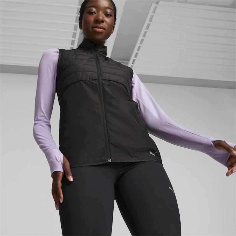 Puma | Women's Run Favorite Running Puffer Vest - Black - Click Image to Close