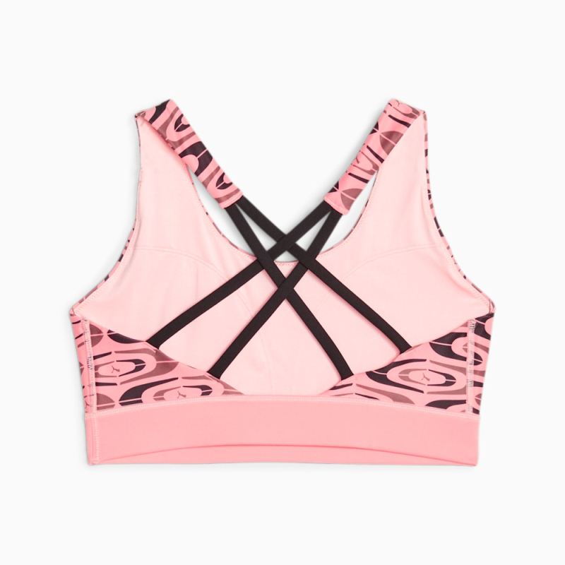 Puma | Women's RETRO GLAM Strappy Mid Impact Training Bra - Koral Ice