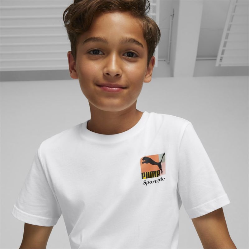 Puma | Boys Classics Brand Love Tee - White