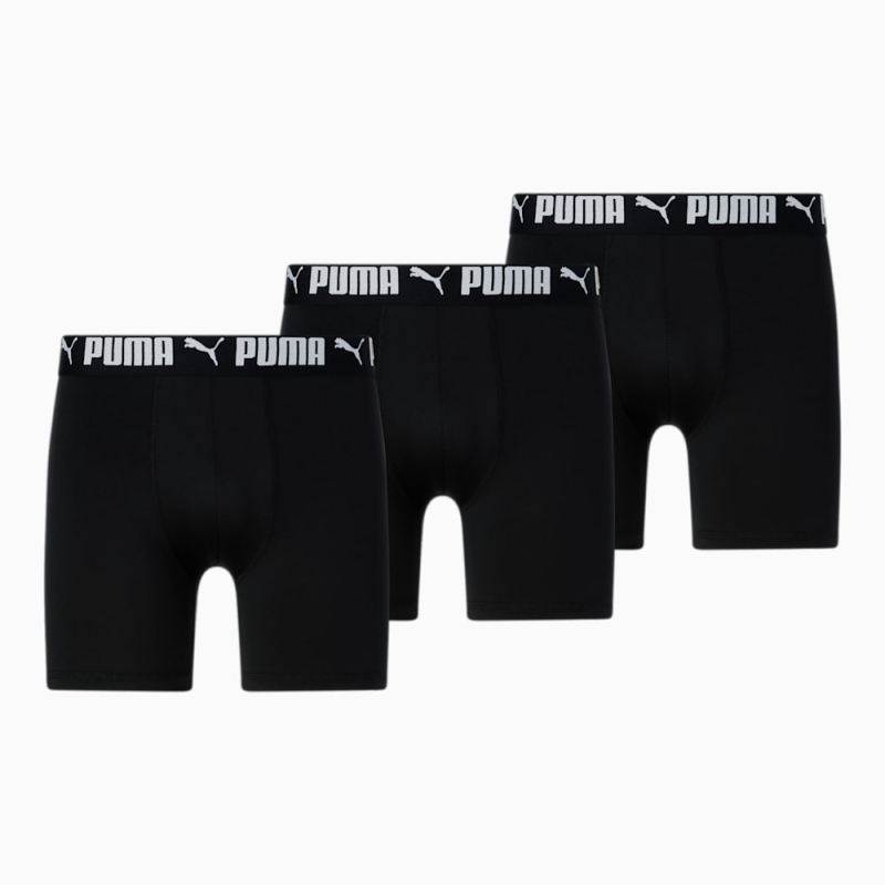 Puma | Men's Athletic Boxer Briefs [3 Pack] - BLACK / WHITE