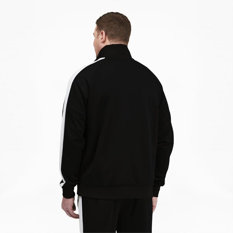 Puma | Men's Iconic T7 Track Jacket Big And Tall - Black-white