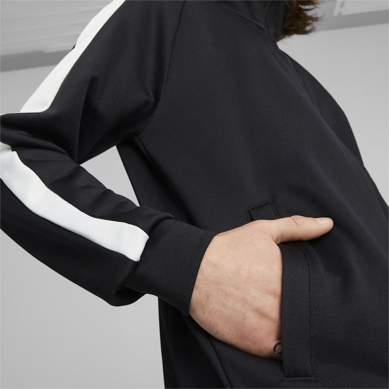 Puma | Men's Iconic T7 Track Jacket Big And Tall - Black-white