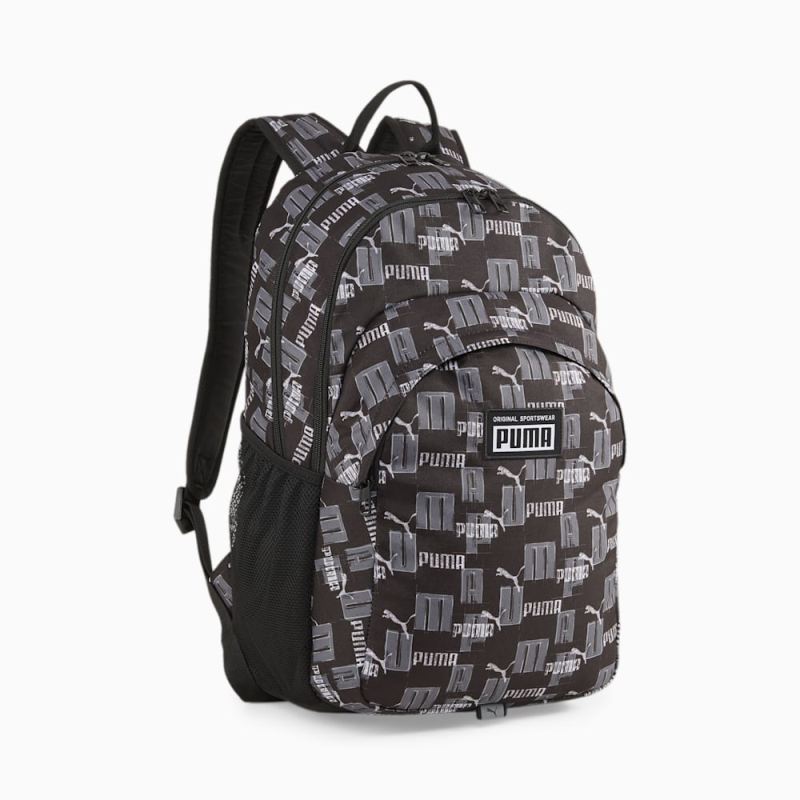 Puma | Men's Academy Backpack - Black-Logo AOP - Click Image to Close