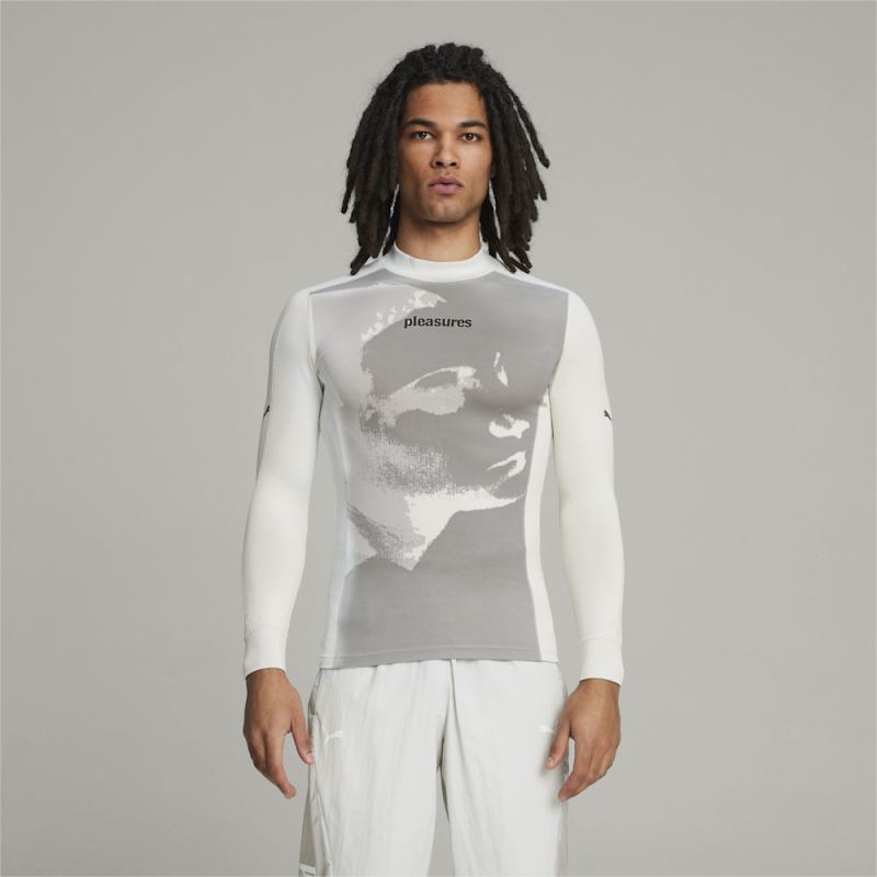 Puma | Men's x PLEASURES Long Sleeve Tee - Warm White