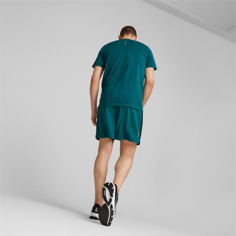 Puma | Men's Run Favorite Velocity 7" Running Shorts - Malachite-Black