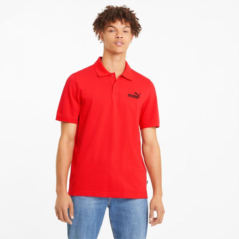 Puma | Men's Essentials Pique Polo - High Risk Red