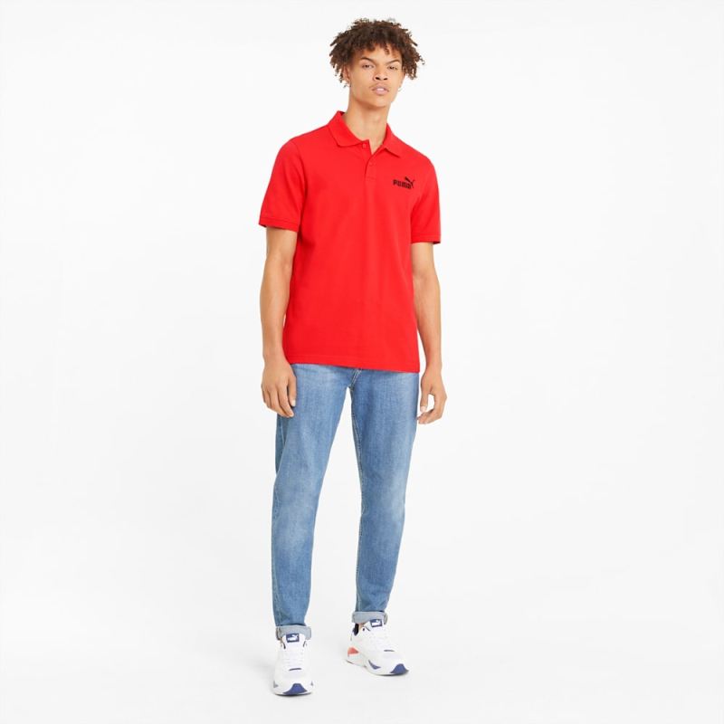 Puma | Men's Essentials Pique Polo - High Risk Red