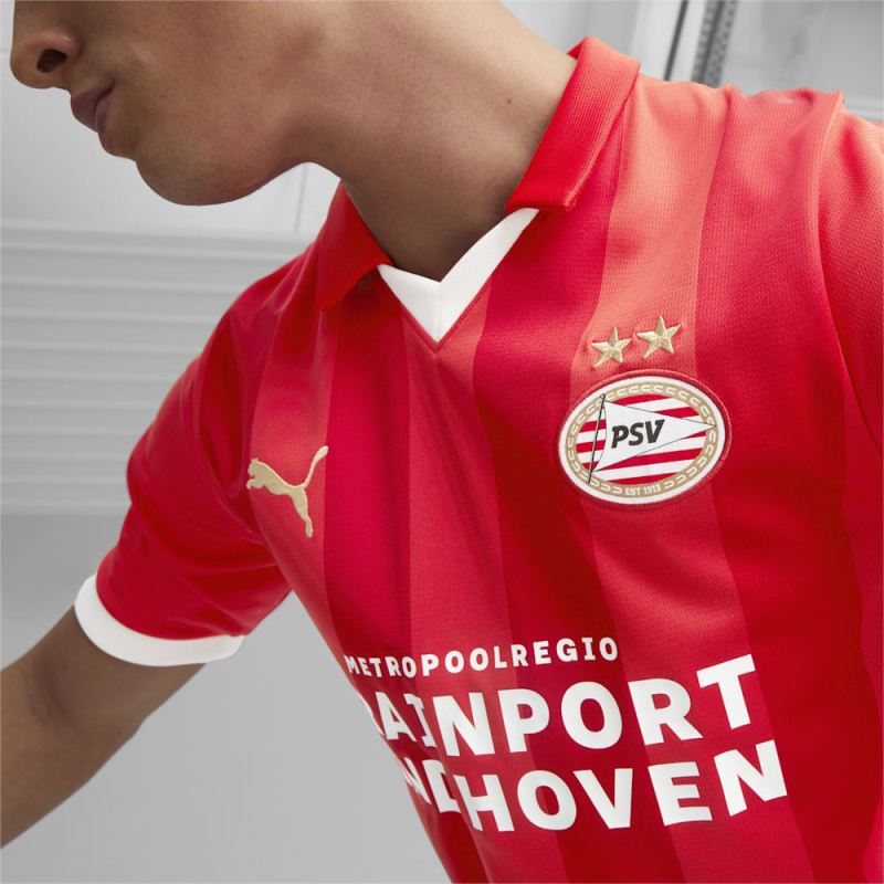 Puma | Men's PSV Eindhoven 23/24 Home Jersey - For All Time Red-White