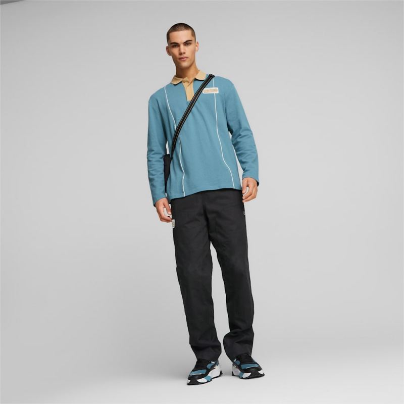 Puma | Men's Porsche Legacy Statement Long Sleeve Polo - Bold Blue