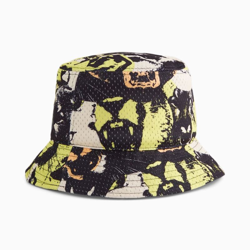 Puma | Men's Basketball Bucket Hat - Yellow Blaze-AOP