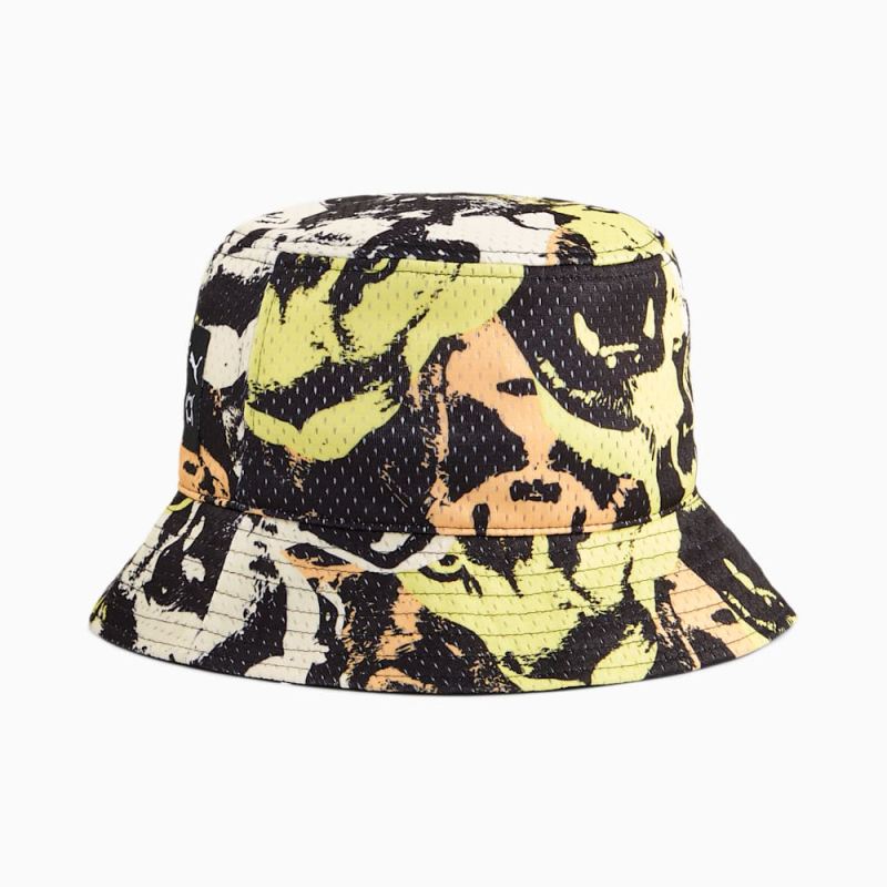 Puma | Men's Basketball Bucket Hat - Yellow Blaze-AOP