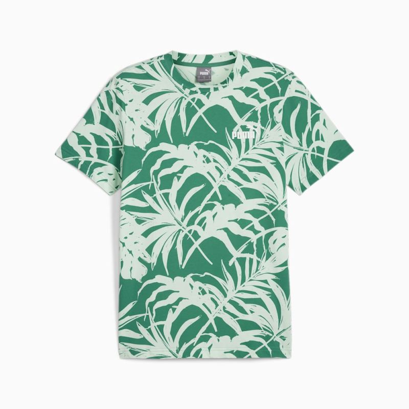 Puma | Men's ESS+ PALM RESORT Tee - Sparkling Green-AOP