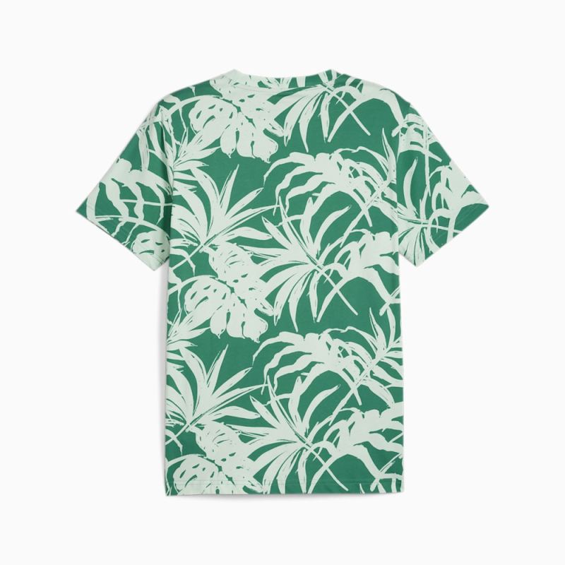 Puma | Men's ESS+ PALM RESORT Tee - Sparkling Green-AOP