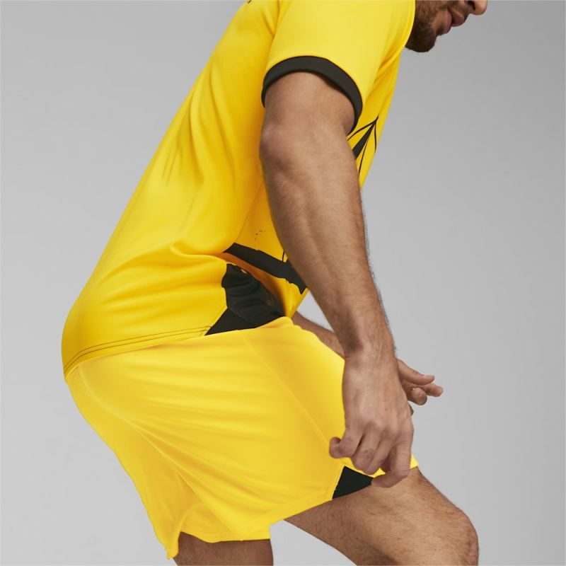 Puma | Men's Borussia Dortmund Soccer Shorts - Cyber Yellow-Black