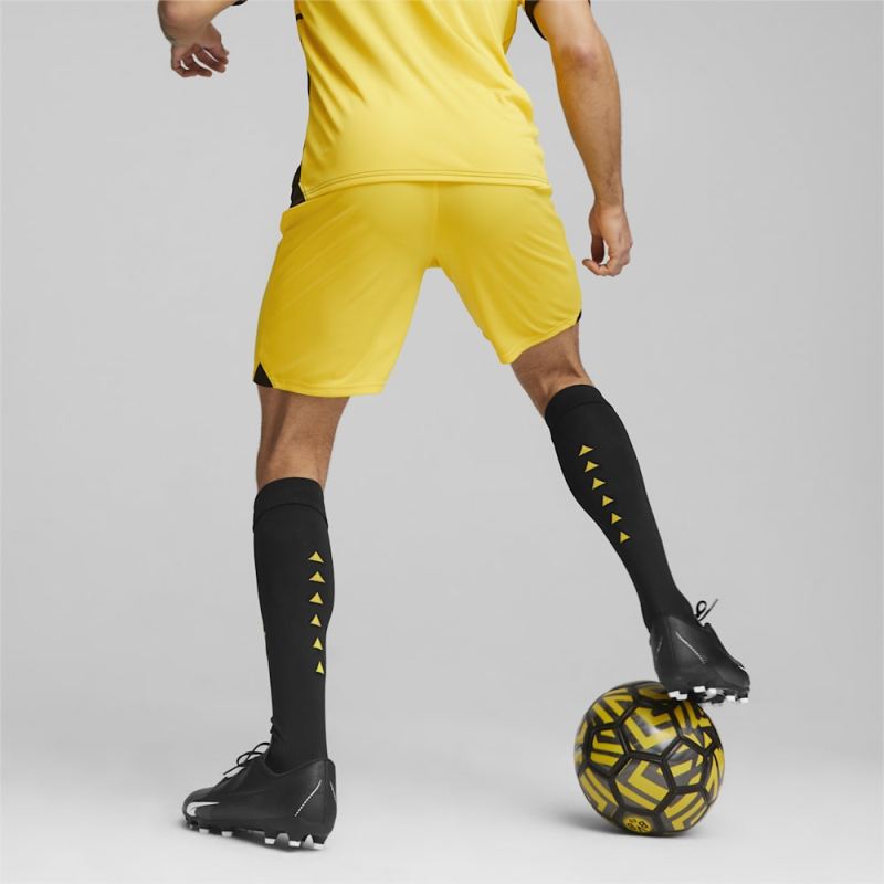 Puma | Men's Borussia Dortmund Soccer Shorts - Cyber Yellow-Black