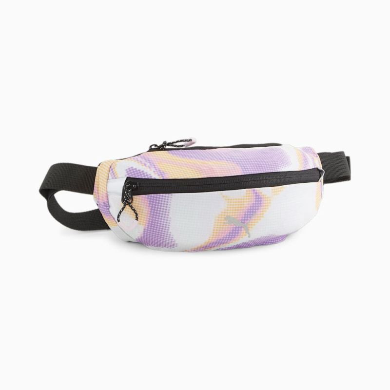 Puma | Men's PR Classic Running Waist Bag - White-Grape Mist-AOP