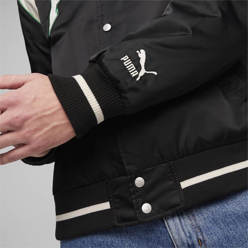 Puma | Men's For the Fanbase Puma | Men's TEAM Varsity Jacket - Black