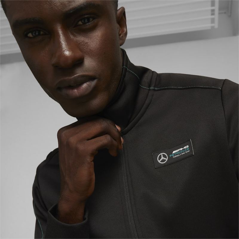 Puma | Men's Mercedes AMG-Petronas F1 MT7 Motorsport Track Jacket - Black