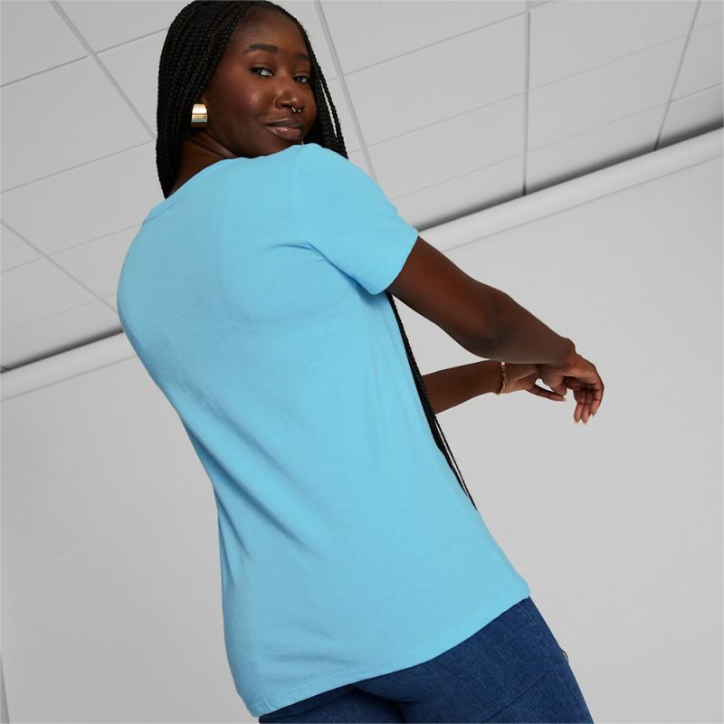 Puma | Women's Varsity Bloom Tee - Hero Blue Heather