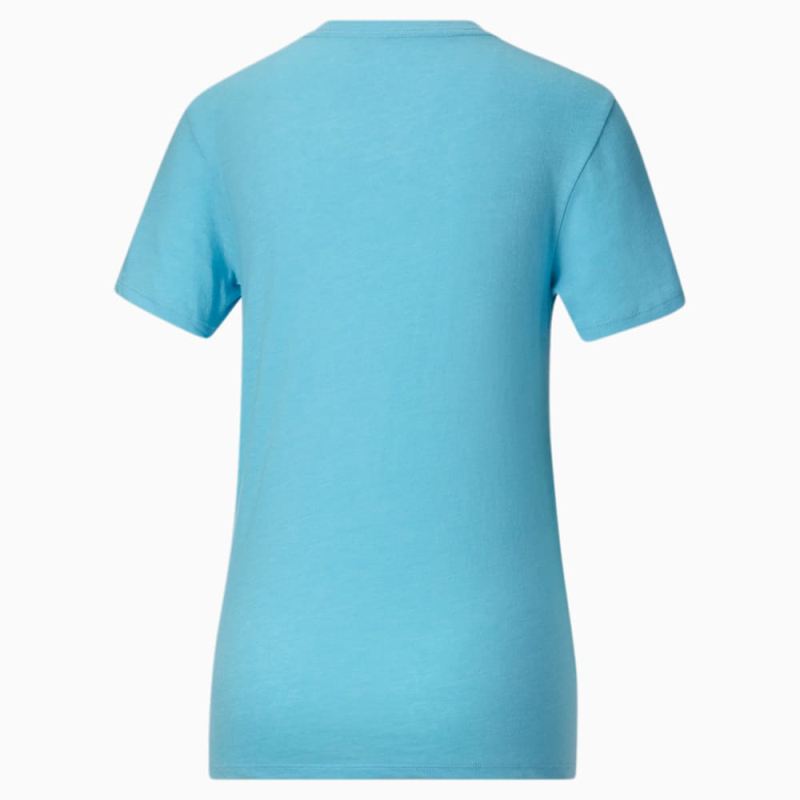 Puma | Women's Varsity Bloom Tee - Hero Blue Heather