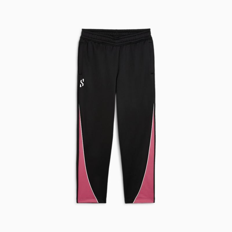 Puma | Men's Scoot x Northern Lights T-73 Pants - Black-Glowing Pink