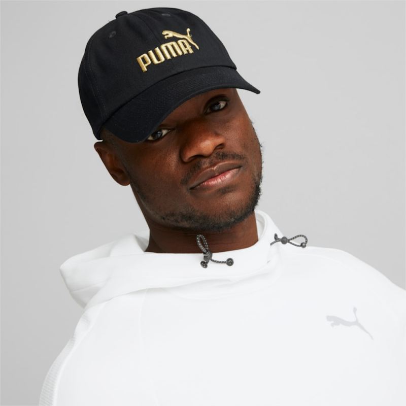 Puma | Women's Essentials No.1 Cap - Black-Gold No1 Logo