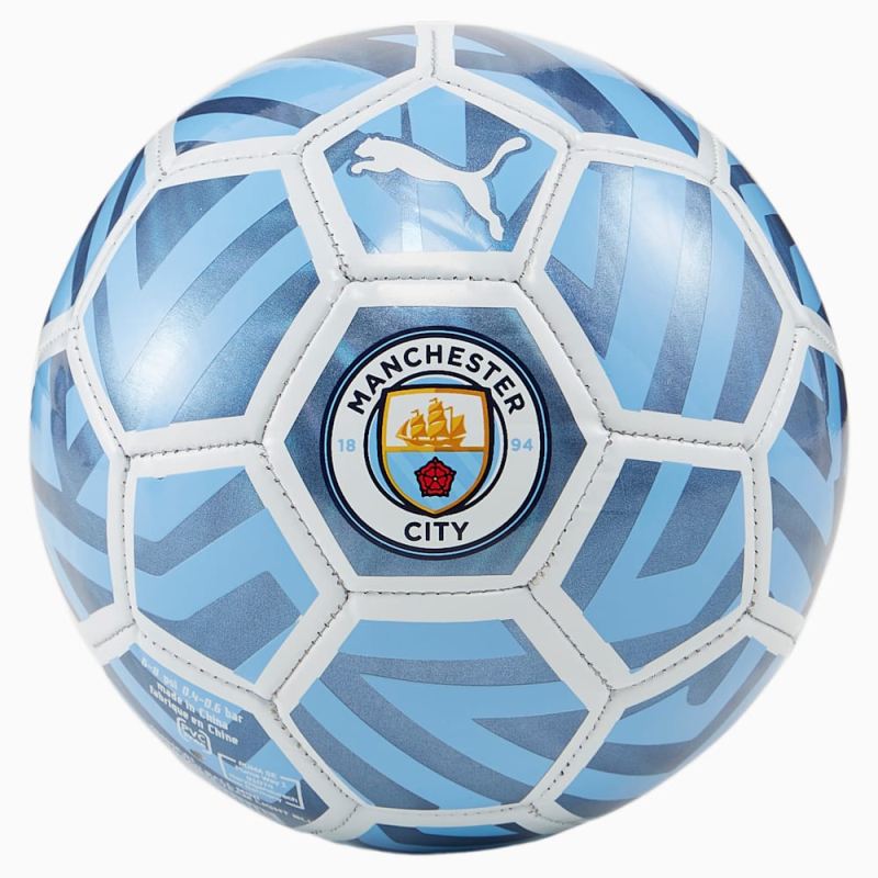 Puma | Boys Manchester City Mini Fan Soccer Ball - White-Team Light Blue