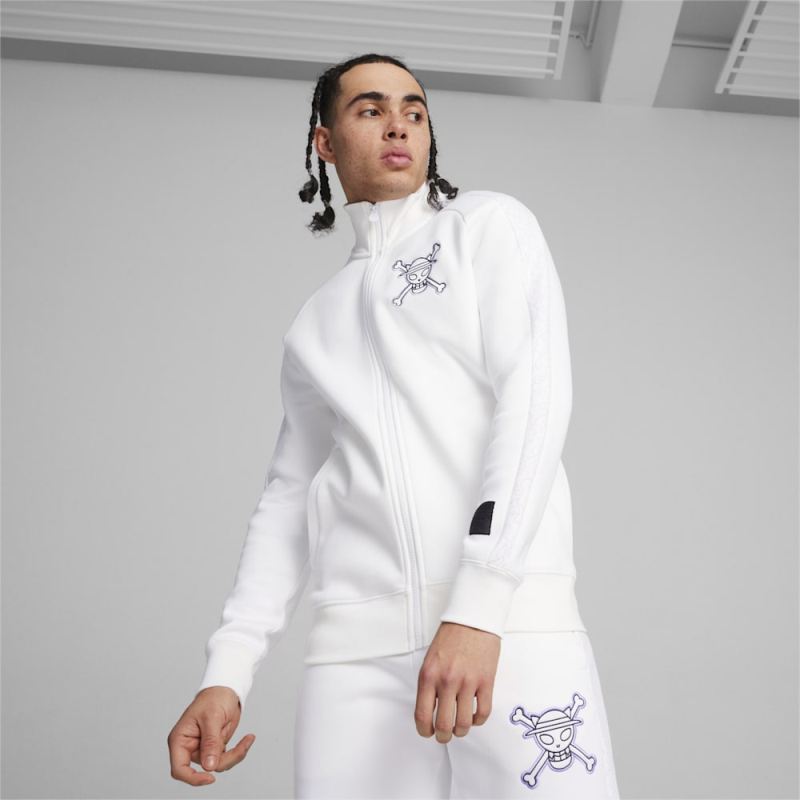 Puma | Men's x ONE PIECE T7 Jacket - White - Click Image to Close