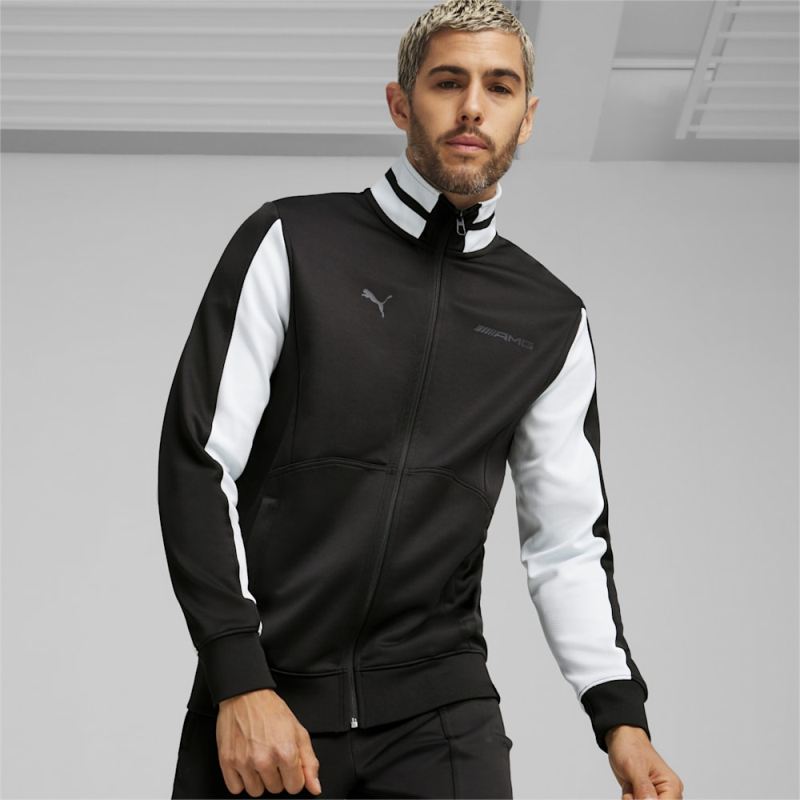 Puma | Men's Mercedes-AMG Motorsport Statement Track Jacket - Black - Click Image to Close