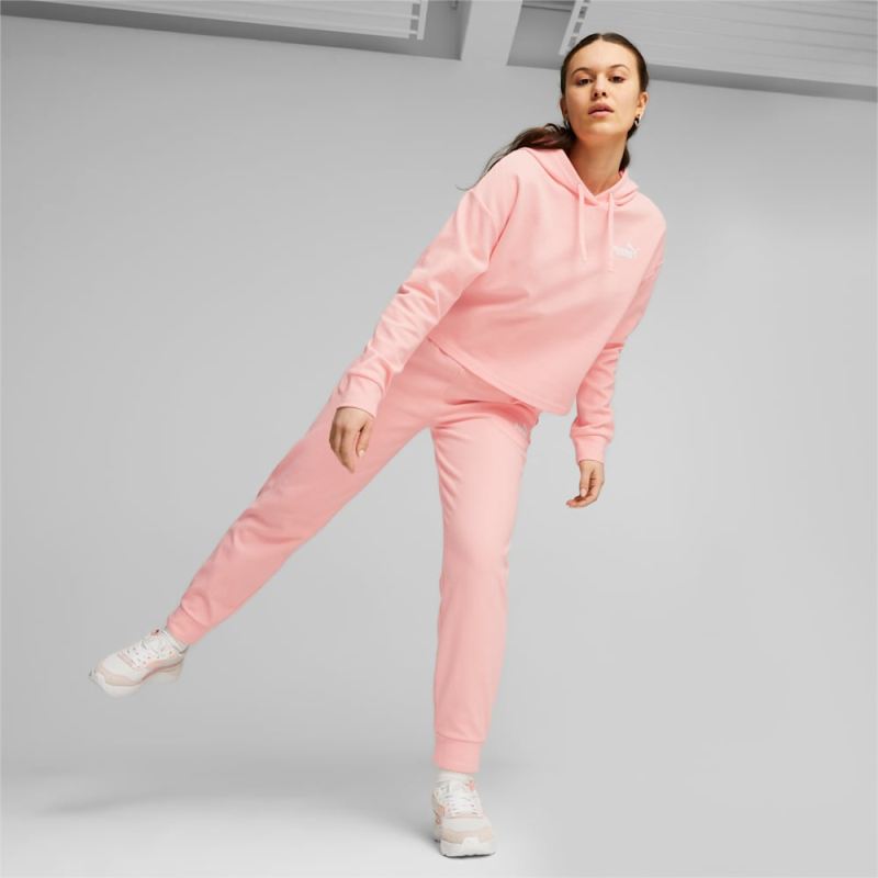 Puma | Women's ESS+ Cropped Hoodie - Peach Smoothie