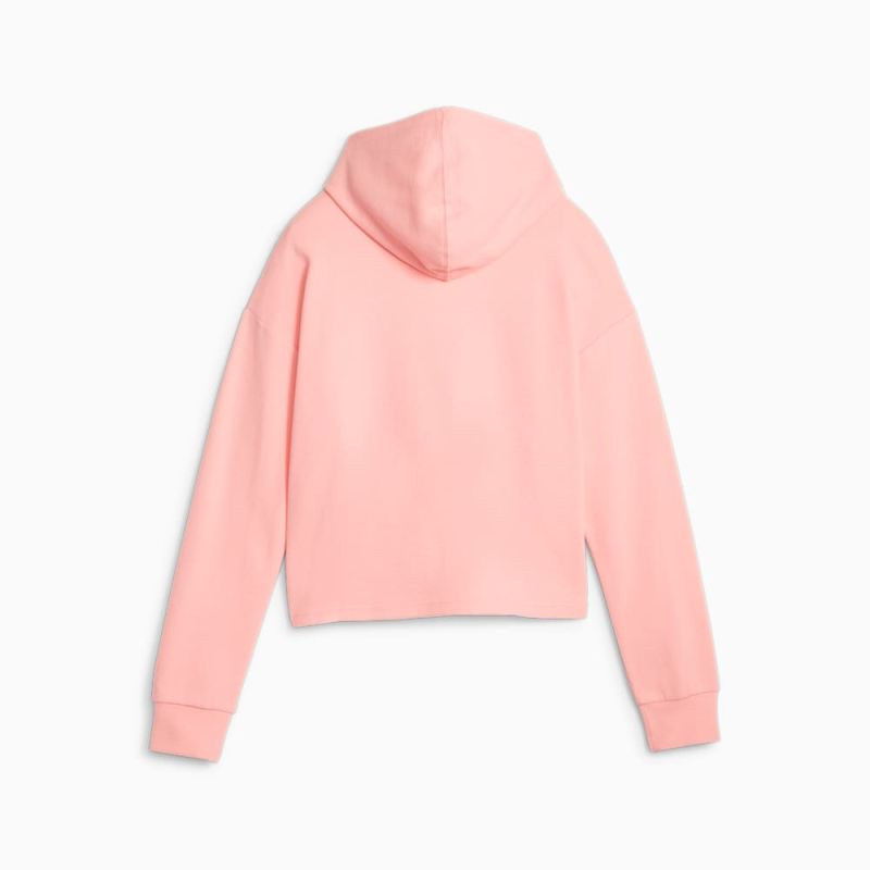 Puma | Women's ESS+ Cropped Hoodie - Peach Smoothie