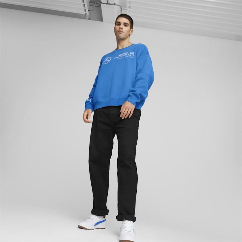 Puma | Men's Mercedes AMG-Petronas F1 Statement Knitted Motorsport Sweater - Ultra Blue