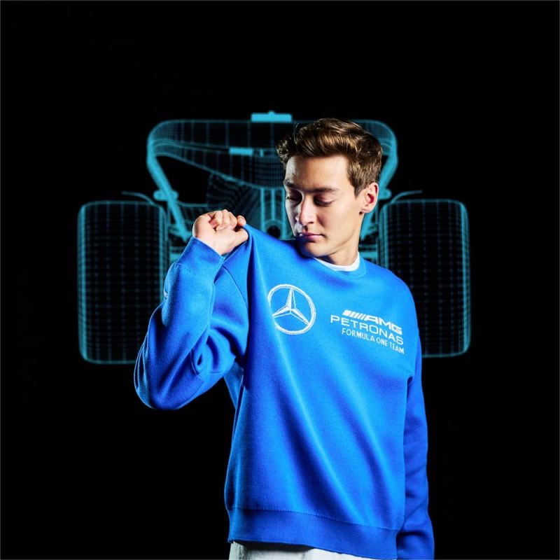 Puma | Men's Mercedes AMG-Petronas F1 Statement Knitted Motorsport Sweater - Ultra Blue