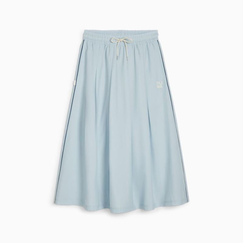 Puma | Women's INFUSE Pleated Midi Skirt - Turquoise Surf