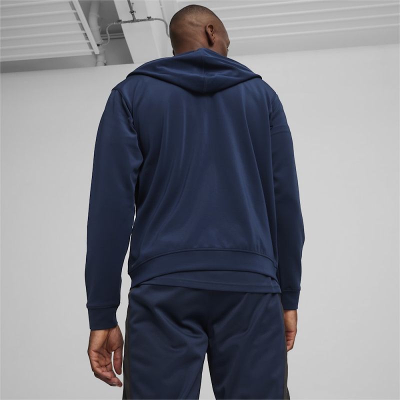 Puma | Men's Fit Double Knit Full-Zip Hoodie - Club Navy