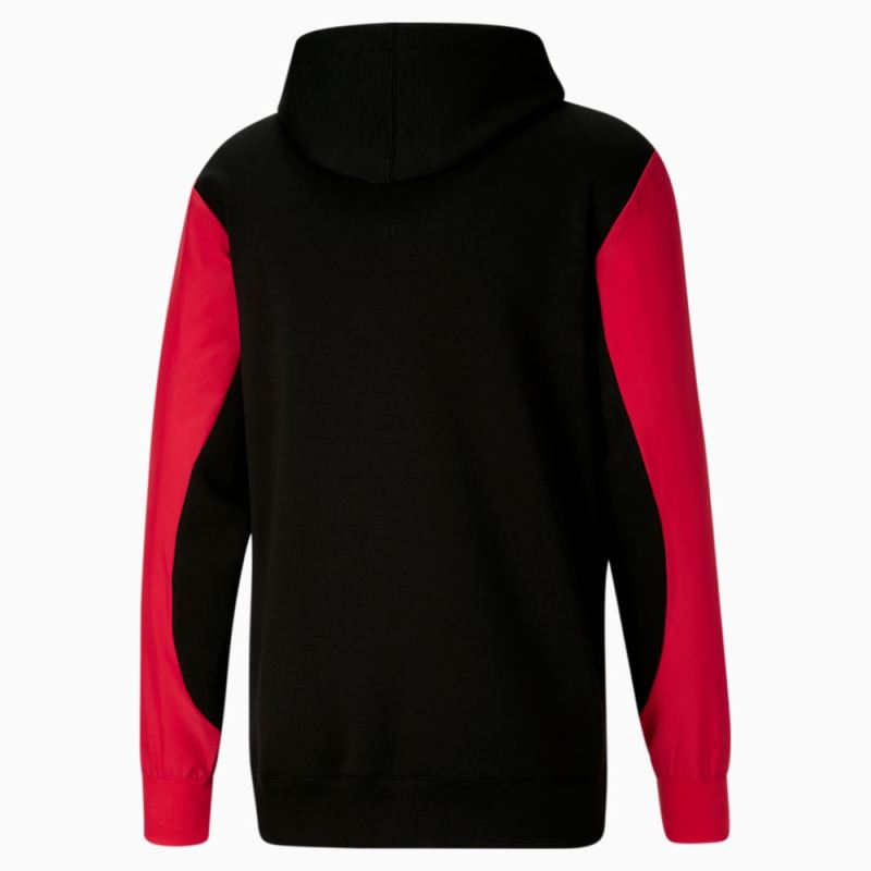 Puma | Men's x FIRST MILE Quarter-Zip Training Hoodie - Black-High Risk Red