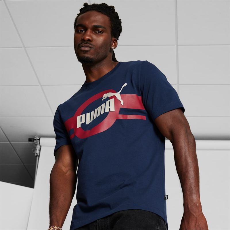 Puma | Men's Along The Line Tee - Navy