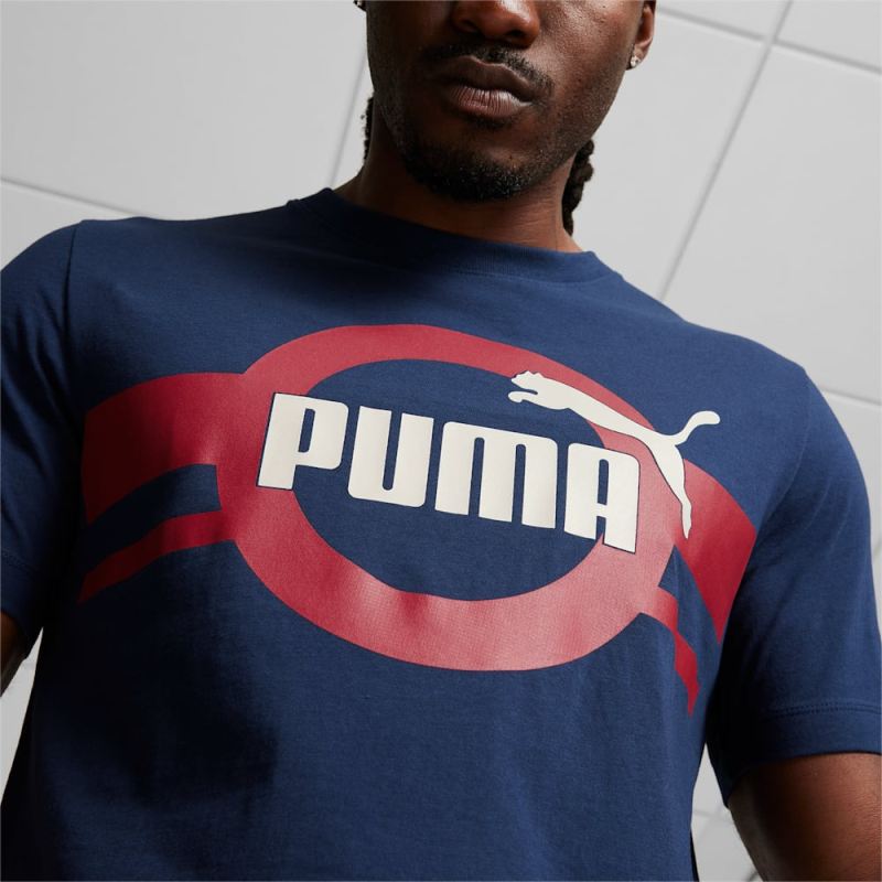 Puma | Men's Along The Line Tee - Navy