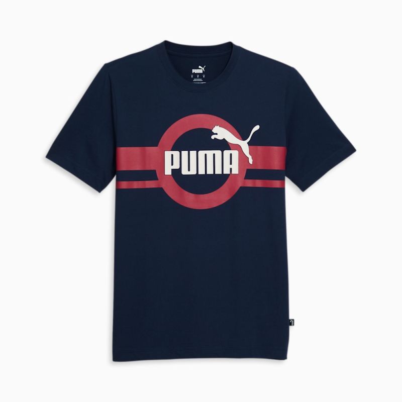 Puma | Men's Along The Line Tee - Navy