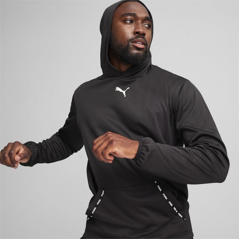 Puma | Men's Fit PWRFleece Hoodie - Black