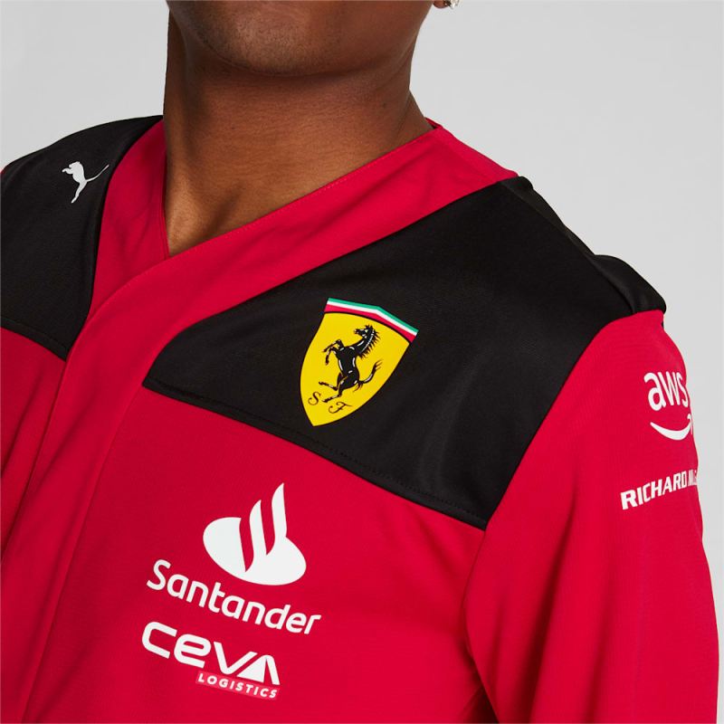 Puma | Men's Scuderia Ferrari 2023 Team Replica Baseball Jersey - Rosso Corsa