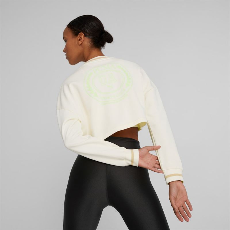 Puma | Women's x OLIVIA AMATO Cropped Sweatshirt - Frosted Ivory