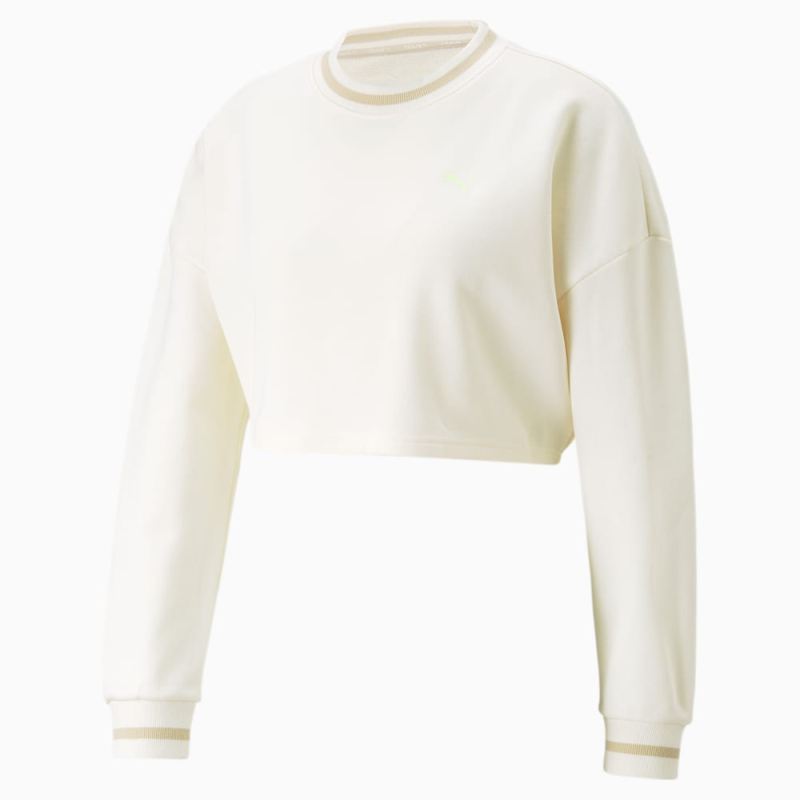 Puma | Women's x OLIVIA AMATO Cropped Sweatshirt - Frosted Ivory